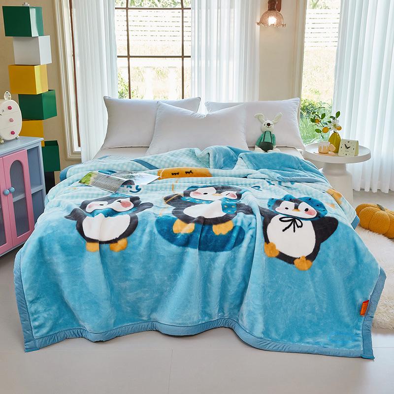 Winter Raschel Double-Layer Coral Fleece Blanket - Super Soft Wedding Gift