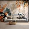 3d Photo Mural Hand-Painted Plant Leaves Pattern Wall Mural Bedrom Living Room Backdrop Modern Wallpaper