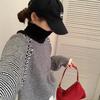 Foreign trade stripes loose lazy wind long-sleeved warm jumper women simple stacking wear winter contrasting color jumper women