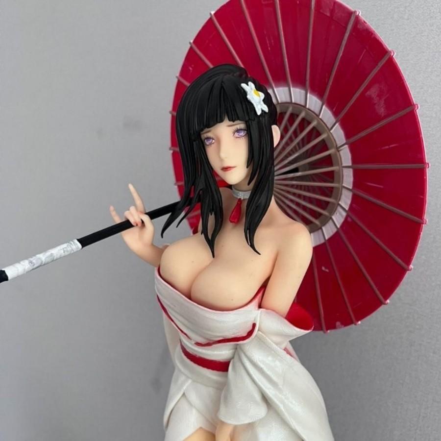 Naruto Hinata Hyuga in Kimono Anime Character Figure Model Decoration Collectible Statue 45cm