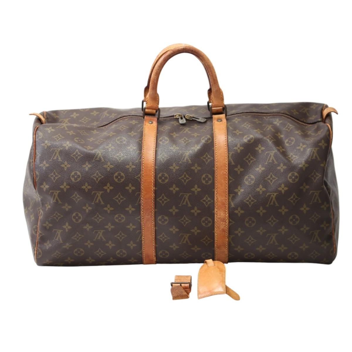 

LOUIS VUITTON Monogram Kiepol 55 Boston bag Monogram canvas Brown unisex M41424 Used