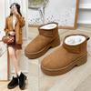 New Platform High Heels Snow Boots Women Cotton Shoes  Trend Brand Fashion Ankle Boots Winter Warm Short Plush  Mujer