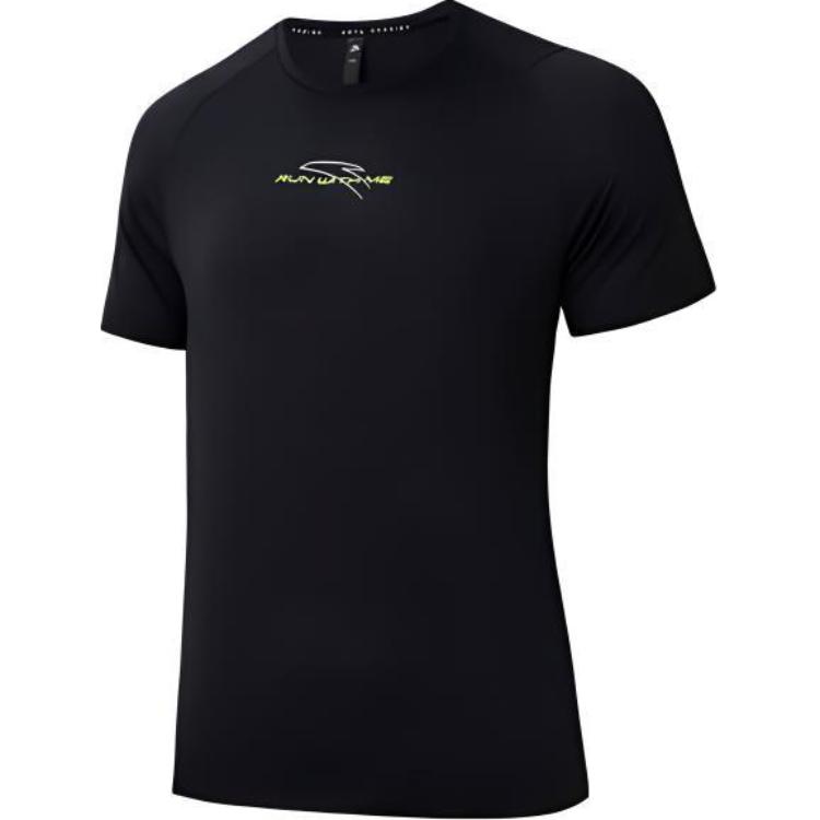 

Anta Fitness Letter Round Neck Pullover Straight Short Sleeve T-Shirt Men Tops Basic-Black 152435110-4 M