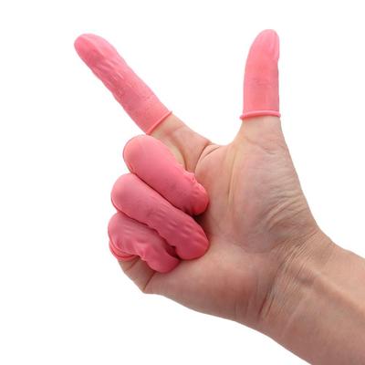 100/300 STKS Wegwerp Vingerhoesjes Natuurlijk Rubber Handschoenen Antislip Antistatisch Latex Vingerhoedjes Vingertoppen Beschermer Handschoenen