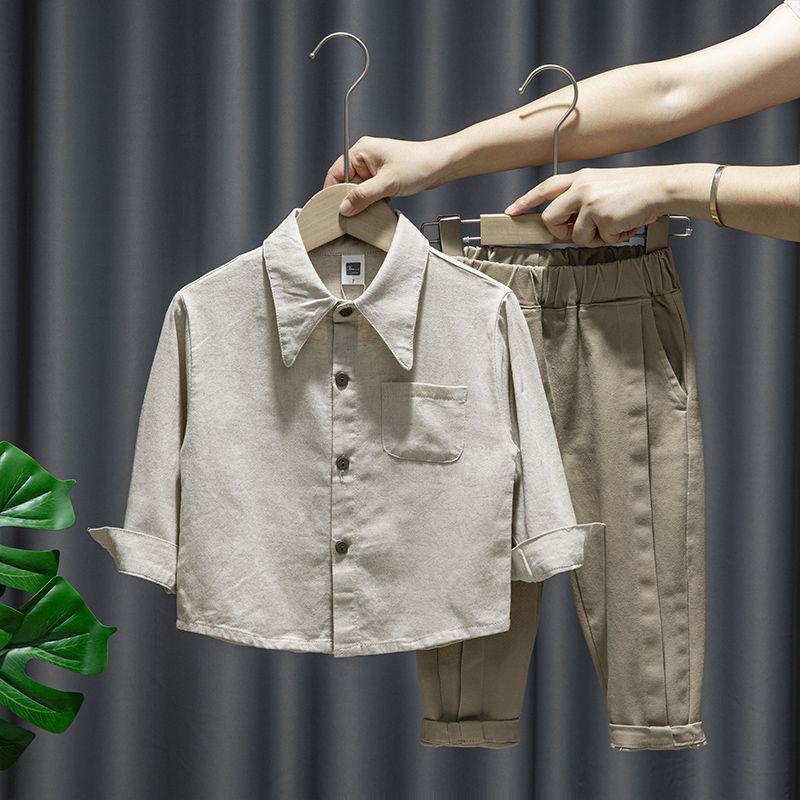 Модный весенний наряд для мальчиков 2025: Вязаный жилет и кардиган, комплект из трех предметов для малышей 130