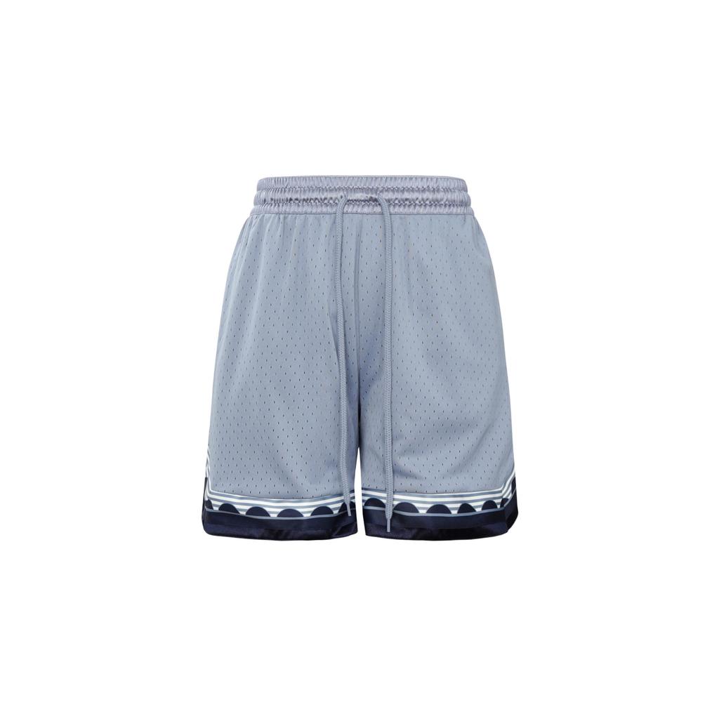 Nike Basketballshorts Herren Grau Blau Moderate Gerade Passform Hose dq5657-493