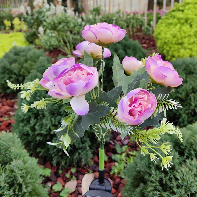 

Outdoor Solar Lights, Solar Garden Lights with7Head Camellia Flower Light, Waterproof Solar Outdoor Lights for Garden Decoration фиолетовый