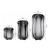 Gray Glass Vase Thick Glass Transparent Hydroponics Terrarium Flower Arrangement Accessories Flower Vases Home Decoration