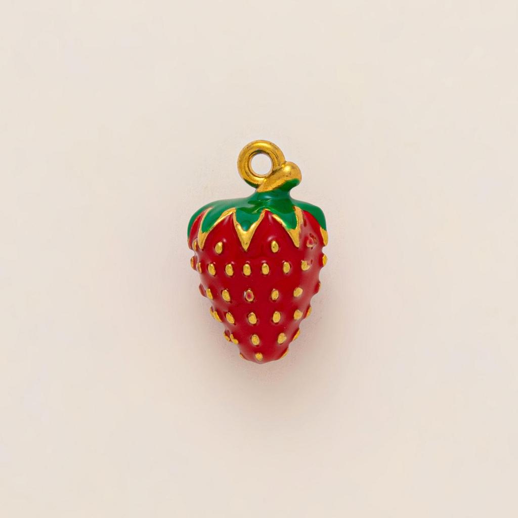 18k Color Retention Stainless Steel Fruit Pendant – European/American Style, Vacuum Electroplated