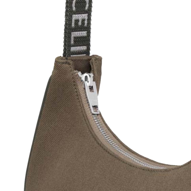 Celine Ava Printed Wide Strap Nylon Underarm Tote Shoulder Bag Medium Unisex Bags Khaki-Green 198472DWN-15KH