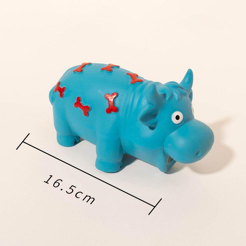 

1pc Pet Toy Durable Latex Squeaky Hippo Toy Animal Shape Dog Chew Puppy Toys For Dogs Dog Toy Squeakers Cartoon Animal Dog Toys 1pc небо синє кольору
