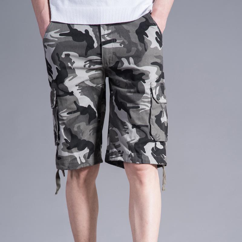

Men s Cargo Shorts Casual Shorts Al Bermuda Male Clothes Hiking Fishing Sweatsuit Camo Joggers Shorts Plus Size 44 44 сірий