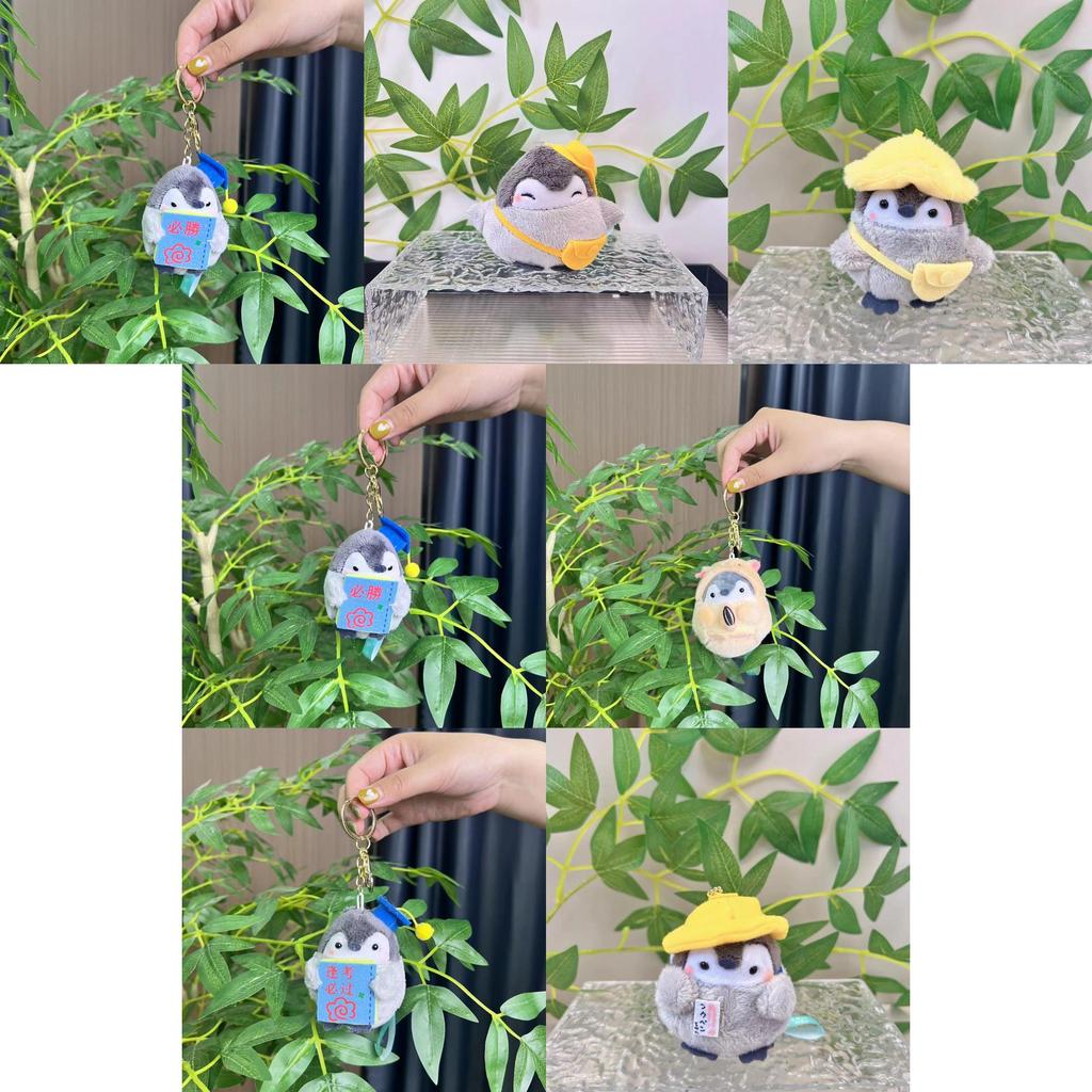 Stylish Penguin Plush Pendant With Hat Great For Backpack Or Keyring Use