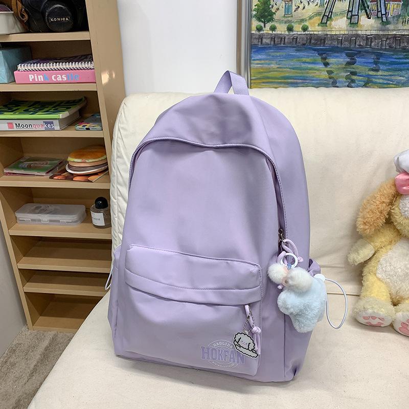 Korean Schoolbag Female College Student Simple and Versatile Commuting Travel Small Backpack Girl Japanese Casual Shopping Backpack