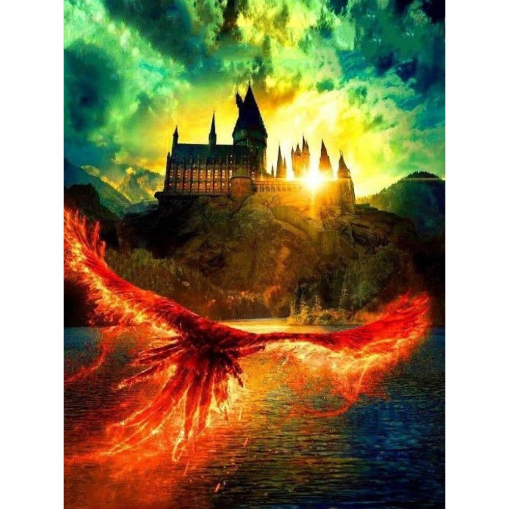 Harry Potter Holwarts Castle Picture Diamond Painting Kit 5D DIY Round Diamond Embroidery Handicraft Home Decor