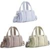 Nylon Puffer Handbag With Top Handle For Daily Casual Womens Shoulder Bag