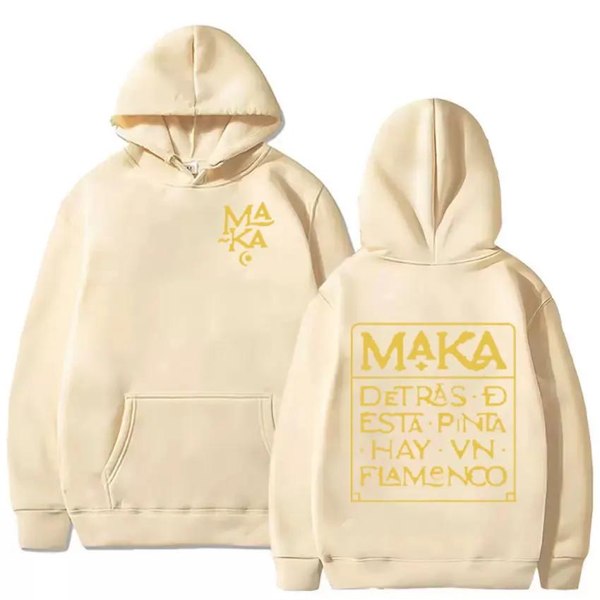 Rapper Maka Aura Mark 2025 Album Hoodie Men Vintage Oversized Pullover Sweatshirts Unisex Fashion Long Sleeve Hoodies Streetwear