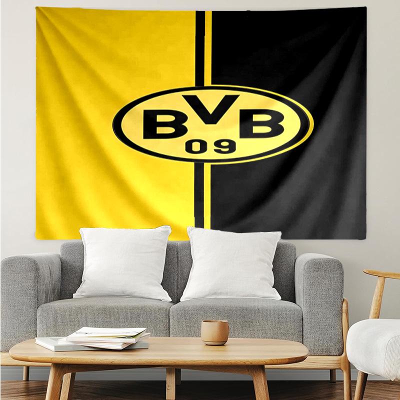 Bvb Soccer Ball Design Printed Printed Tapestry, for Bedroom,Livingroom, Dormitory, Large Wall Decor, Fabric Decor Fan Birthday Gifts