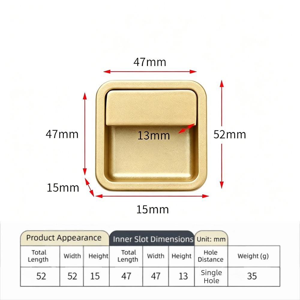 New Aluminium Alloy Recessed Door Handle Furniture Invisible Door Handlebar Hardware Embedded Door Knob Cupboard