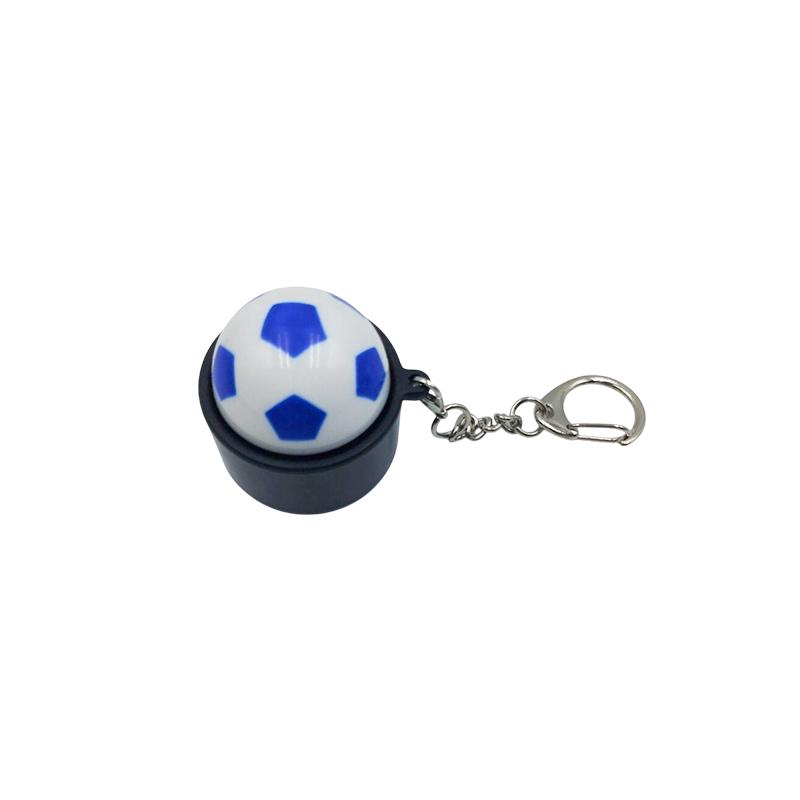 Creative 3D Print Basketball Football Fidget Keychain Push Clicker Stress Relief Toy for Corporate Promotional Gift