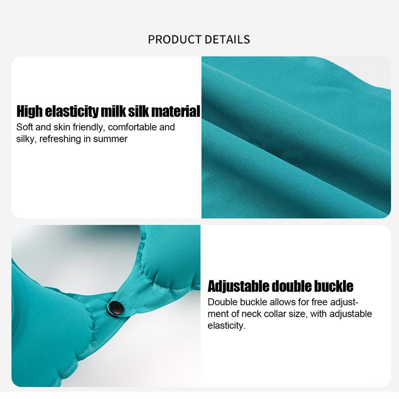 Tragbares U-förmiges Flugzeugkissen Aufblasbares Auto-Nackenkissen zum Aufdrücken Auto-Reisekissen Fahrzeugzubehör