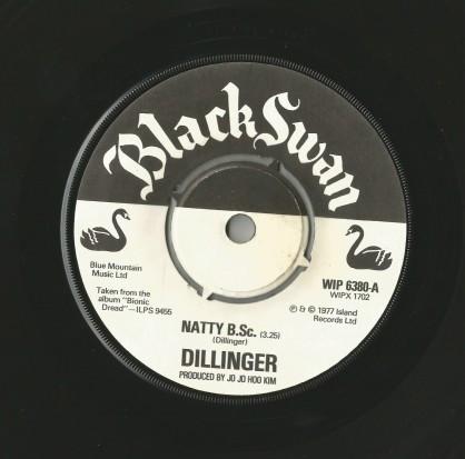 

7inch Record DILLINGER Natty B.Sc. WIP6380 Black Swan 1977 UK Reggae Ska Dub Used