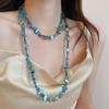 Irregular Shell Glass Shell Beaded Necklace Seaside Vacation Style Bohemia Choker  Beach