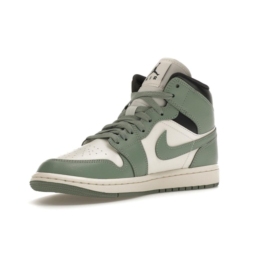 Air Jordan 1 Mid Jade Smoke Women Sneakers Green Sail Anthracite BQ6472-130