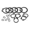 Set of 225 18 Types of M6-M32 C-Shaped Snap Rings, External Locking Snaps, Circlips, Retaining Clips, Kit for Fixing Parts, Replacement, and Repair, B