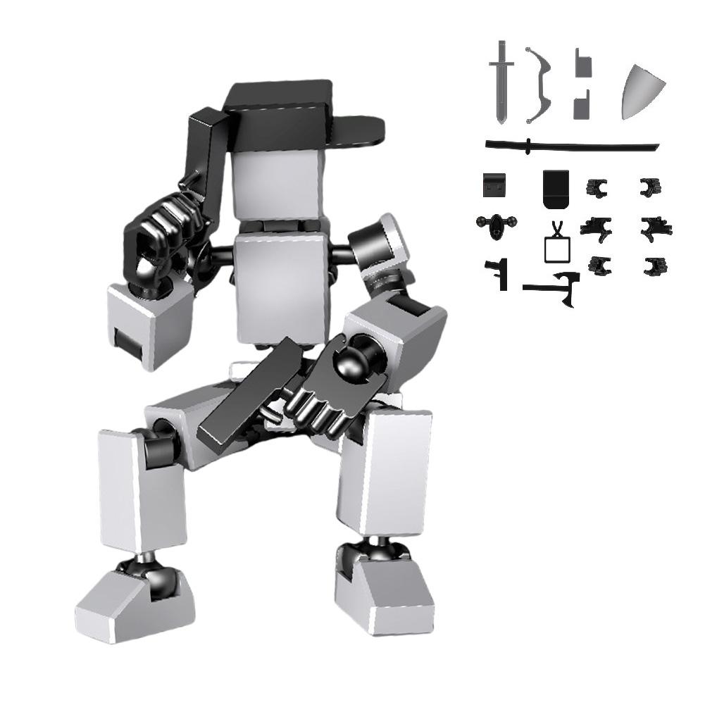 

13 Multi-Jointed Action Figures Assembly Completed Mini Full Body Mechanical Movable Action Figures Gifts for Him серый