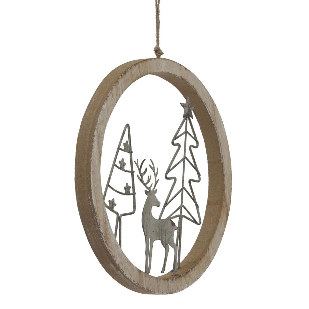 Hill Interiors Rustic Scene Christmas Hanging Decoration