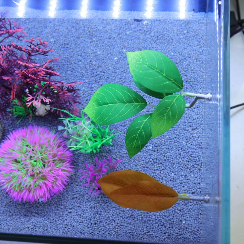 1 Peça Folha Ornamental Artificial Rede para Desova de Peixes Decoração de Aquário para Animais de Estimação Peixes Betta Plantas de Relaxamento e Brincadeira Decoração de Aquário