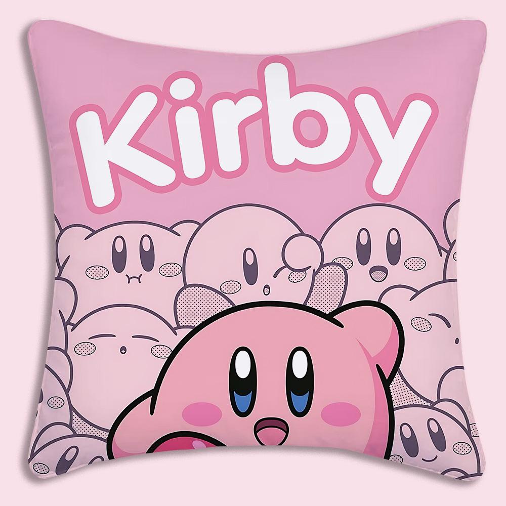 Hot Lovely KKirbies Pillow Covers Cartoon Sofa Decorative Home Doublesided Printing Short Plush Cute Cushion Cover
