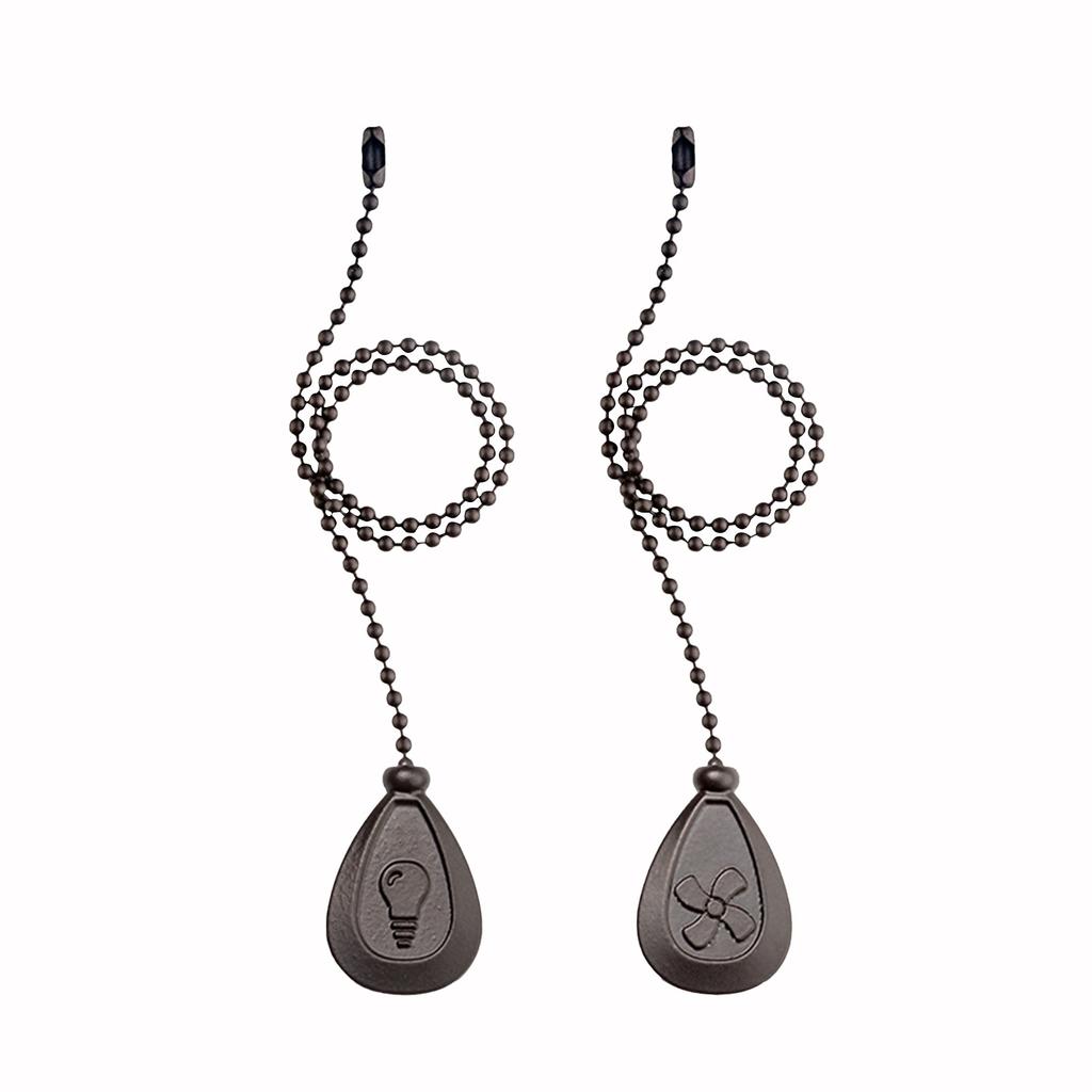 Bronzed Ceiling Fan Pull Chain Extension Classic Drop Shaped Pendant Pull Chains For Ceiling Fans And Lights, Decorative Fan Pulls Extenders