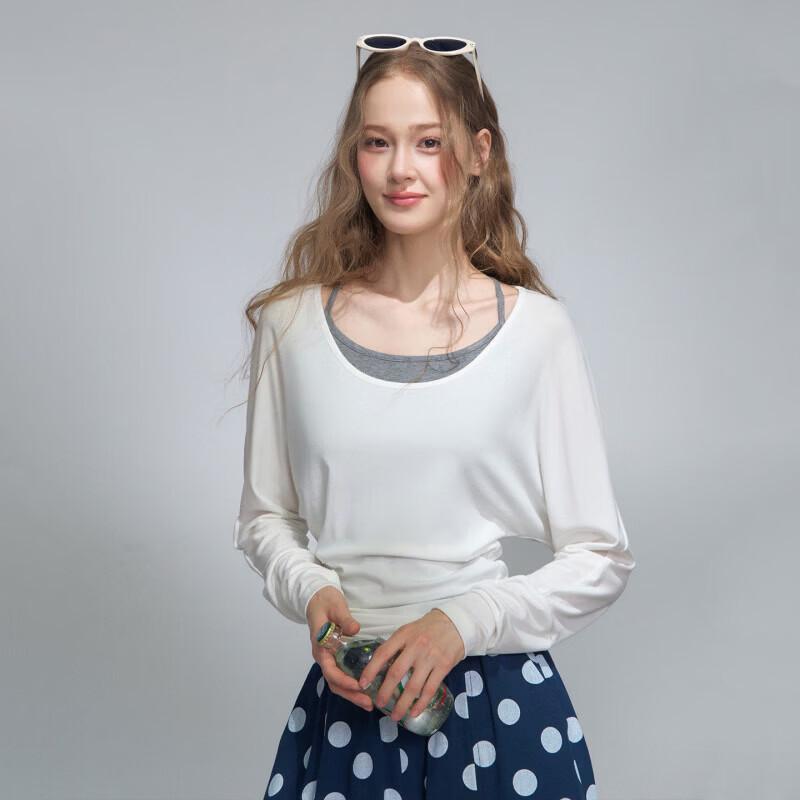 Women's Lyocell Blend Two-Piece Camisole and Long-Sleeve T-Shirt Set