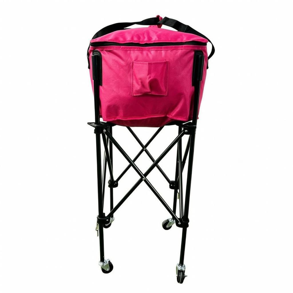 Chariot de Collection de Ballons avec Panier Zippé Stable pour Entraîneurs, Athlètes