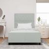 Box Spring Bed with Headboard Light Grey 120 x 200 cm Velvet