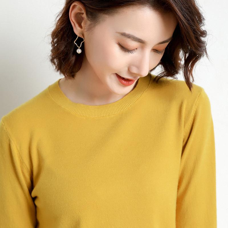 MRMT 2022 Brand New Womens Sweaters Bottoms Ladys Women Sweater Thin Long-Sleeved O-Neck Wool Woman Sweaters Knit Pullover