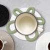 Silicone Trivet Mat Creative Heat Resistant Drinking Cup Mat Drinks Coaster for Countertop Table Cafe Pots and Pans Home