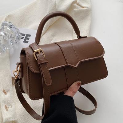 Pu Leather Shoulder Bag for Women Handbag Fashion Crossbody Bags Vintage Underarm Bag Female Casual Flip Square Satchel