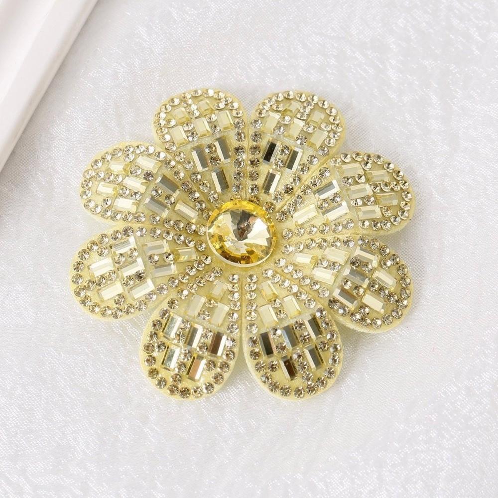 Rhinestone Embellished Non-Woven Fabric Flower Patches Plum Blossom Patches  Home Decor