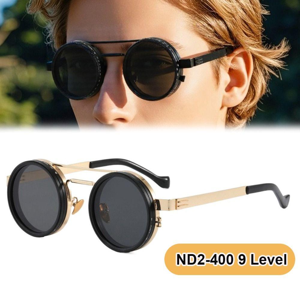 ND2-400 Adjustable Dimming Glasses 9 Level Sun Glasses Fashion Polarized Sunglasses  Driving