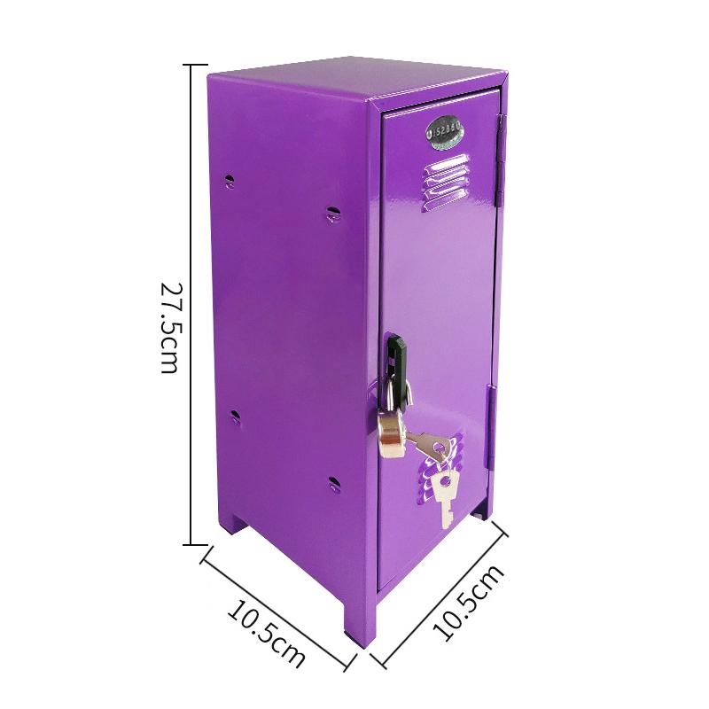 Suport de depozitare de birou drăguț Dulap de fier dreptunghiular Coș de depozitare Cutie organizatoare pentru cosmetice de culoare pură Cutie de depozitare pentru colecția de anime pentru fete