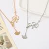 European & American Fashion 8-Shaped Leaf and Bird Sweater Chain Necklace Choker.