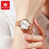 OLEVS Luxury Love Heart Diamond Ladies Watches Stainless Steel Mesh Strap Waterproof Quartz Wristwatch for Women Gift