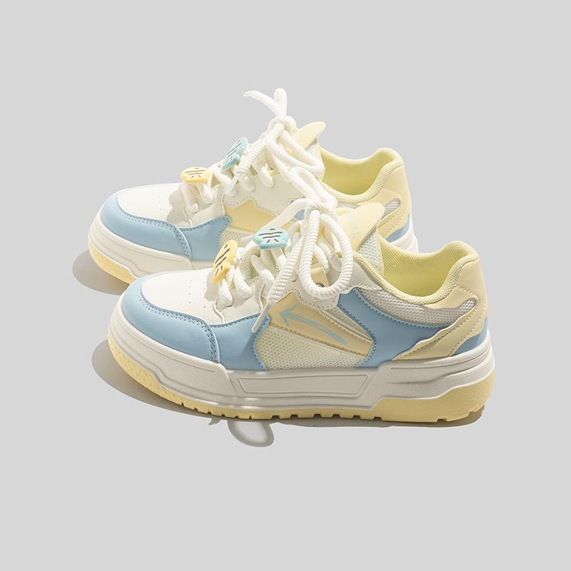 Mesh breathable thick sole 22 summer new casual shoes student sports board shoes 35