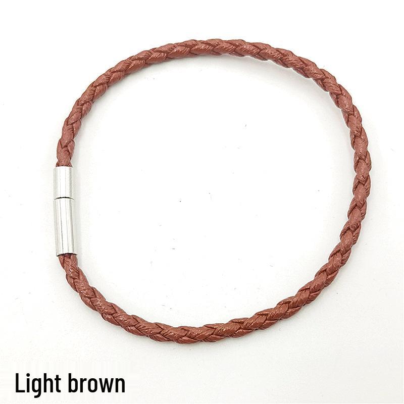 3MM Single Layer Braided Leather Couple Bracelet Gift