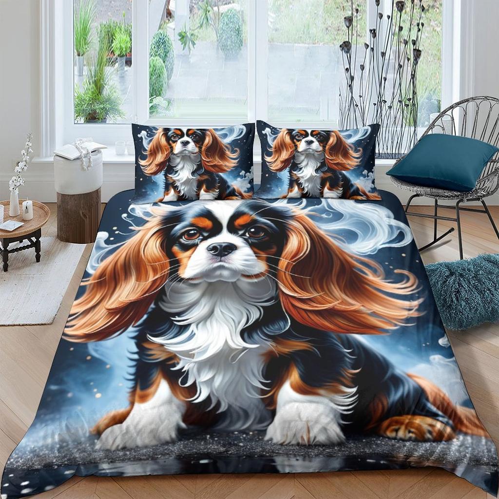 Digital Animal Wolf Cat Dog 3D Printed Bedding Set Cozy Soft Duvet Cover King Queen Twin Size Birthday Gift Bedroom Decoration