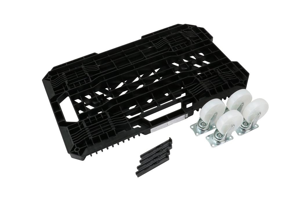 SK11 (SK11) CAR+ (Cartas) Flat Trolley Black Approx. 40 X 60 Cm Load Capacity Approx. 100 Kg Lightweight Can Be Connected Vertically and Horizontally