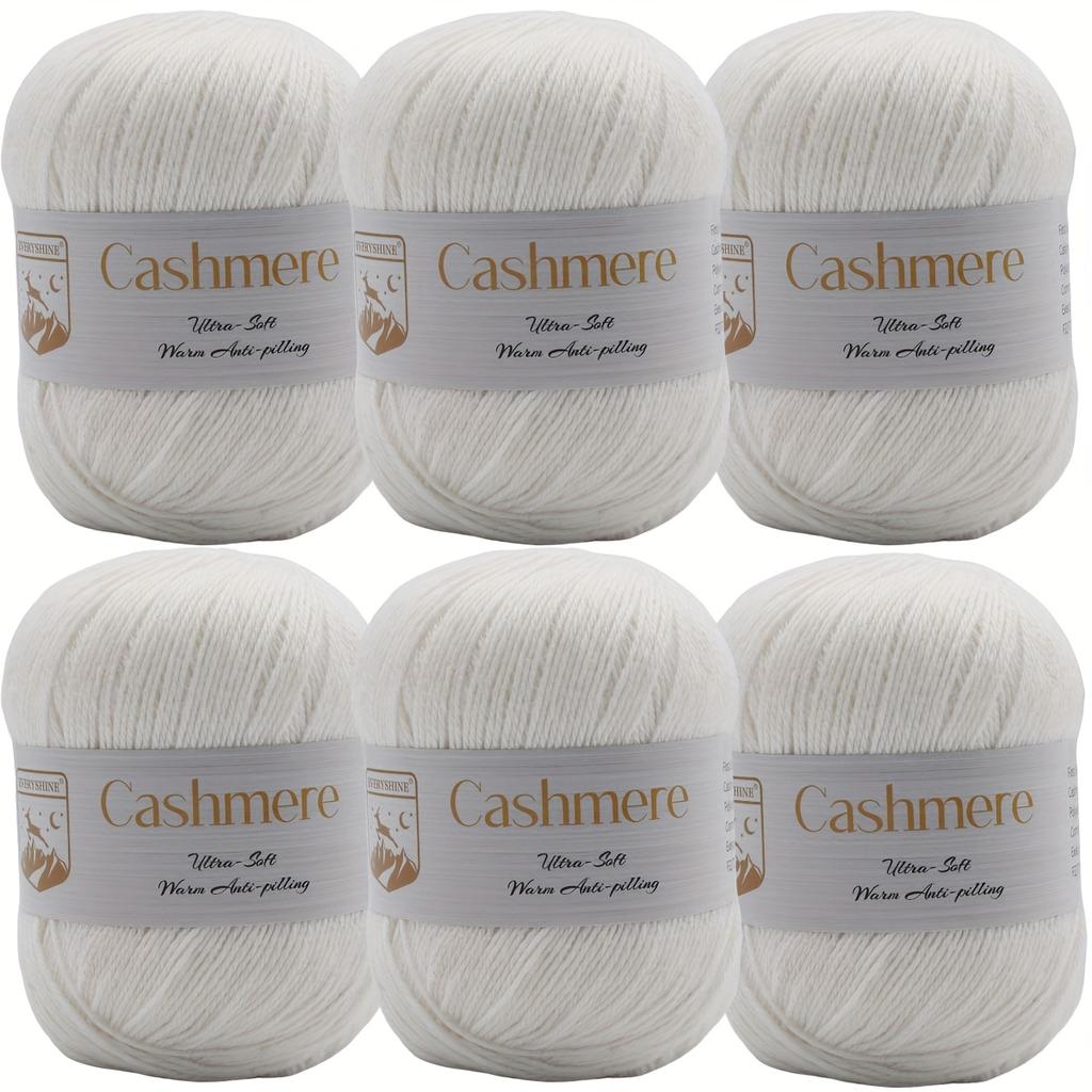 6pcs Cashmere Yarn Set, Ultra-Soft Polyester Blend, 300g/10.58oz Total, for DIY Crochet & Knitting, Warm Hand-Woven Crafts